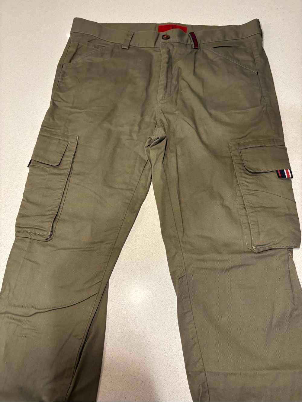 Carolina Herrera Men's Olive Green Cargo Pants